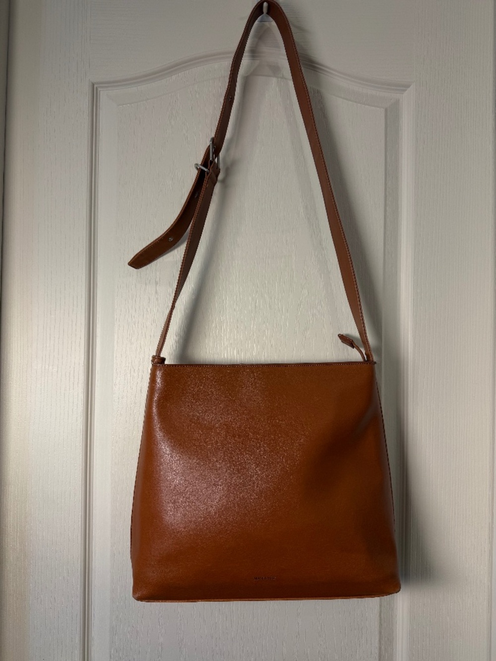 Matt & Nat Cognac Brown Vegan Leather Crossbody Shoulder Bag Adjustable Strap Fa
